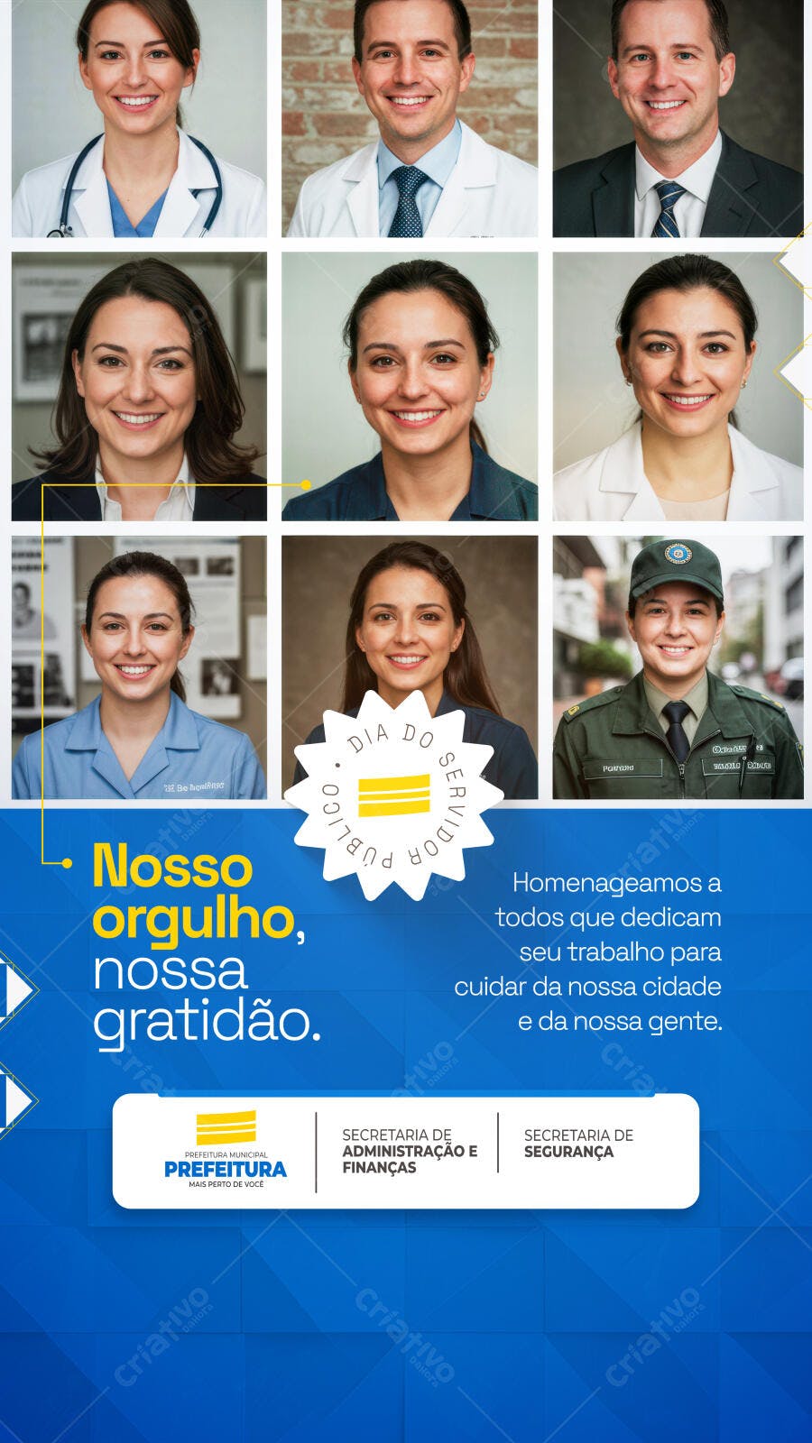 Postagem Dia do Servidor Público PSD Editável