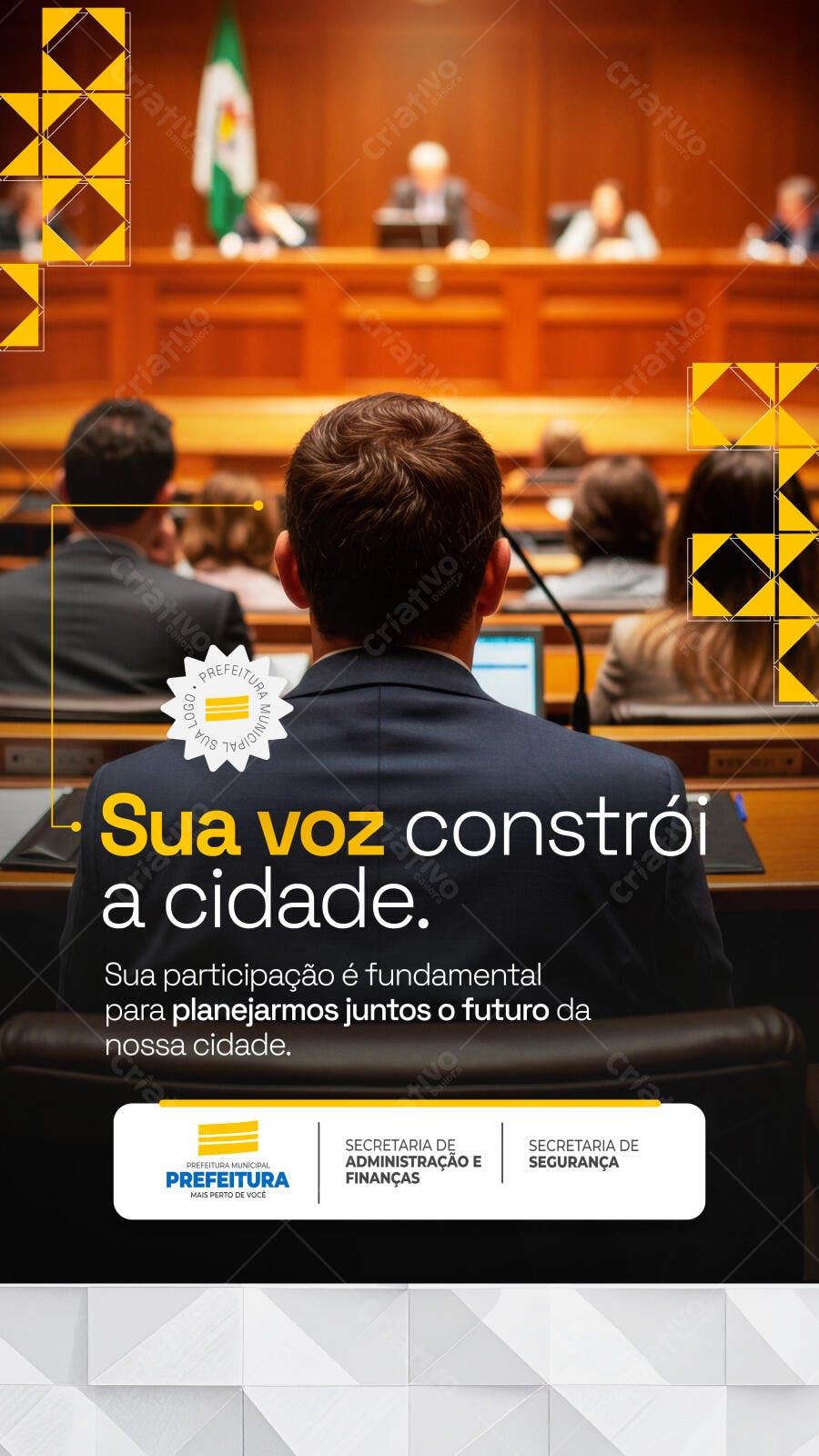 Flyer Participação Cívica PSD Editável