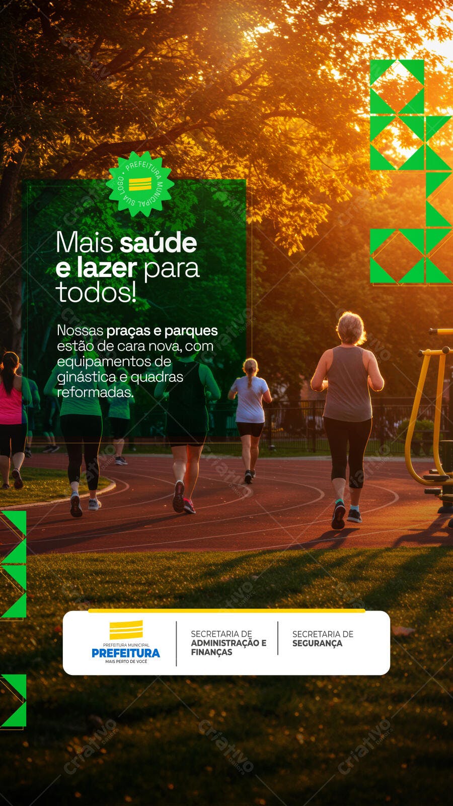 Flyer Saúde e Lazer em Parques PSD Editável