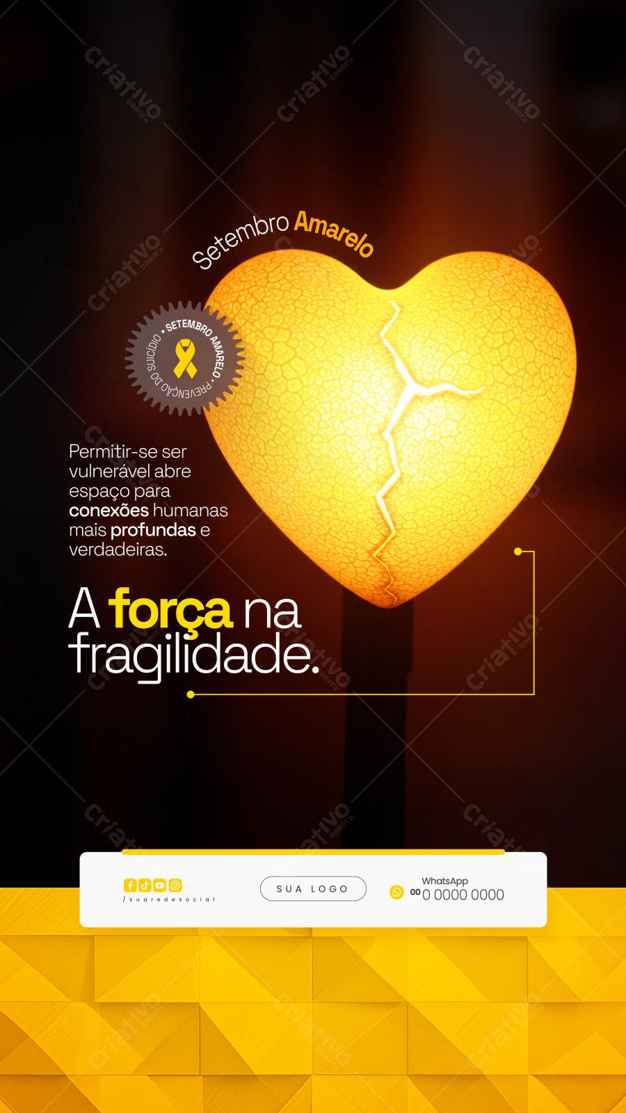 Flyer Setembro Amarelo PSD Editável