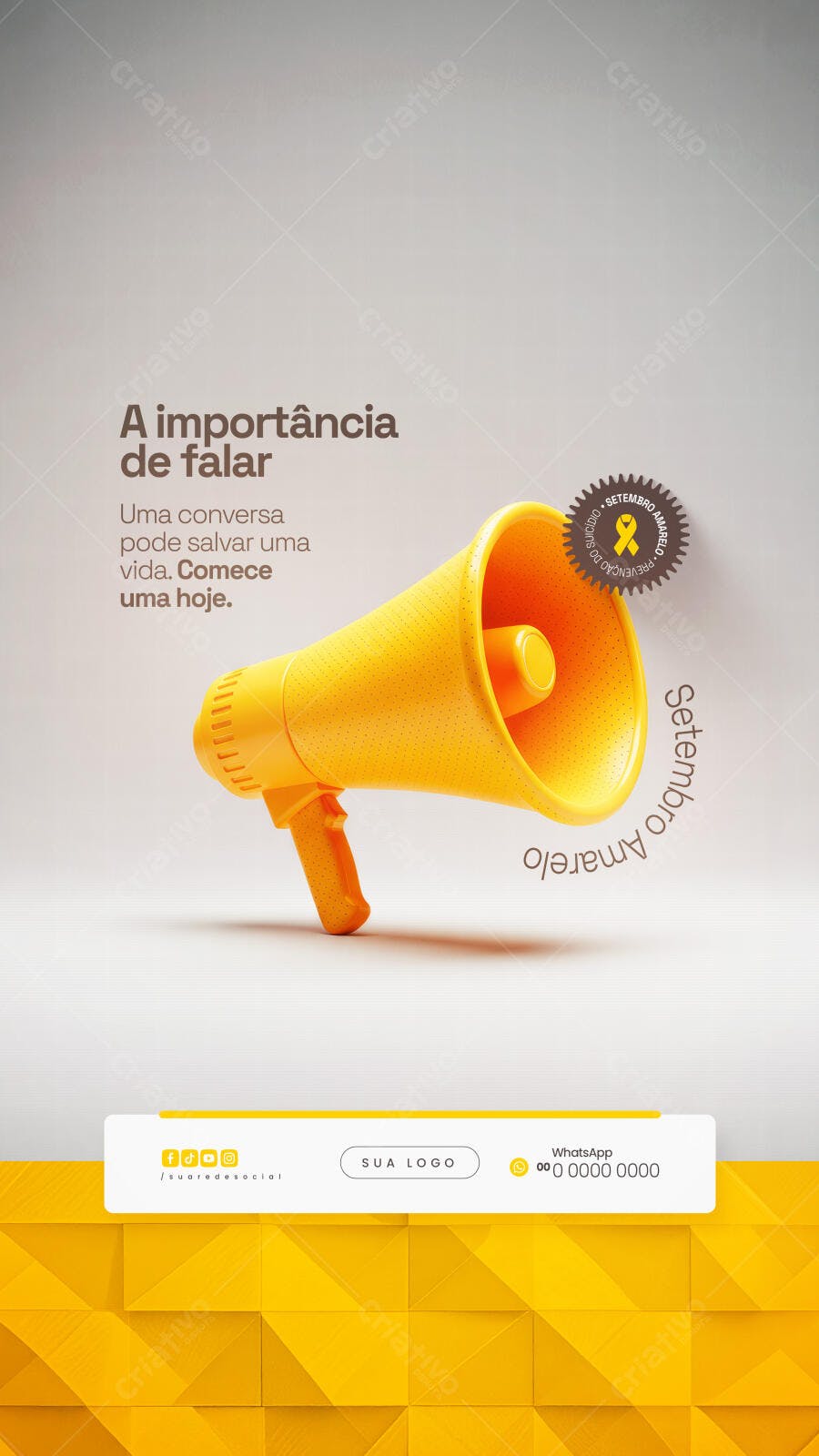 Flyer Setembro Amarelo PSD Editável