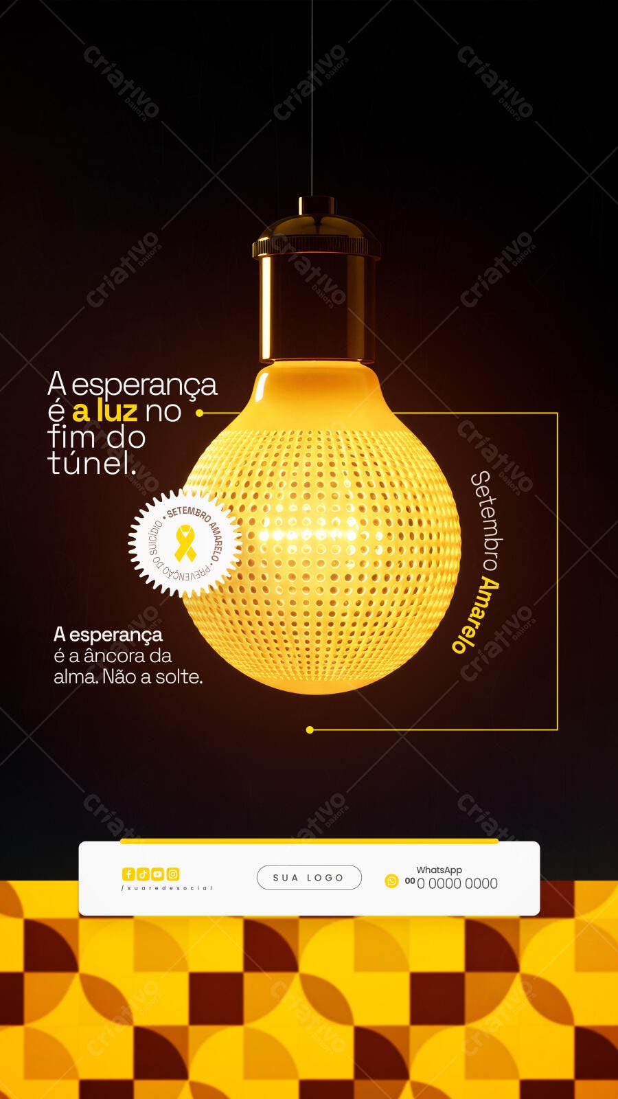 Post Setembro Amarelo PSD Editável