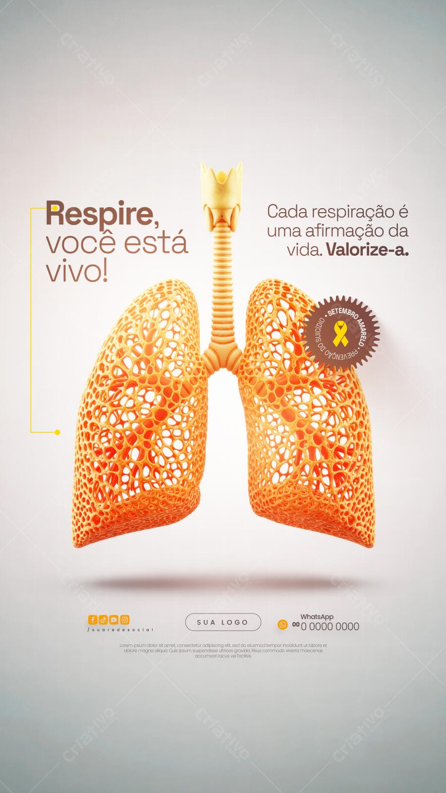Flyer Setembro Amarelo PSD Editável