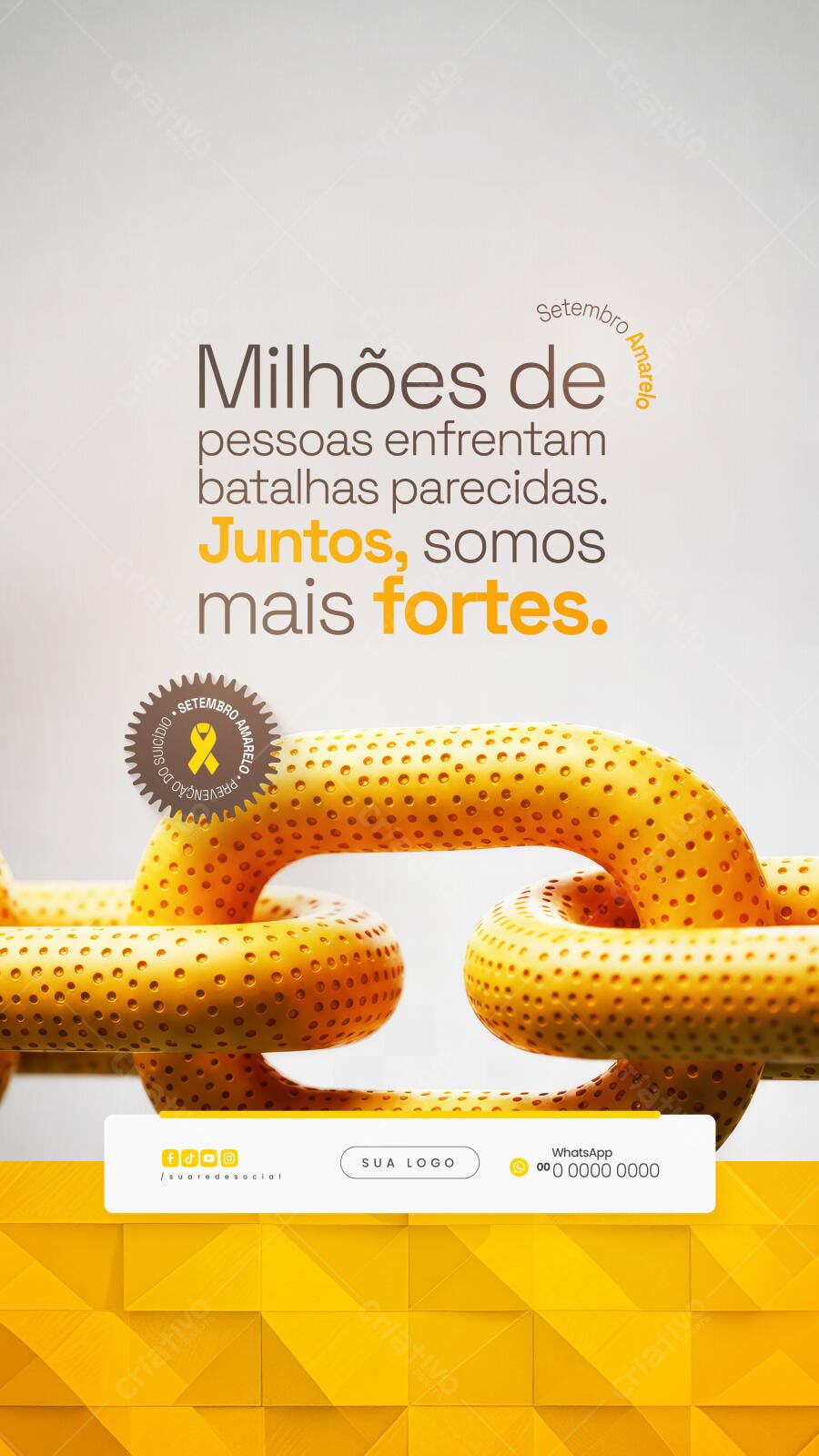 Flyer Setembro Amarelo PSD Editável