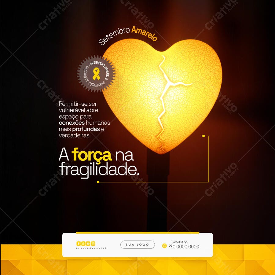 Post Setembro Amarelo PSD Editável