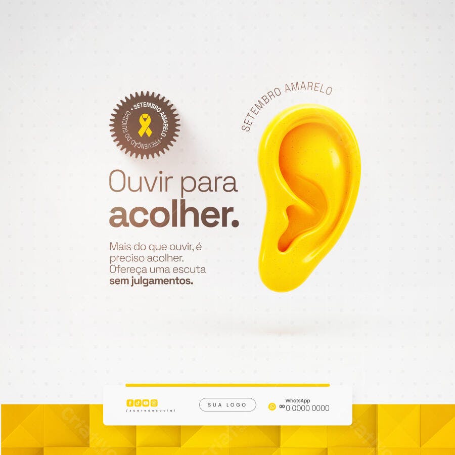 Post Setembro Amarelo PSD Editável
