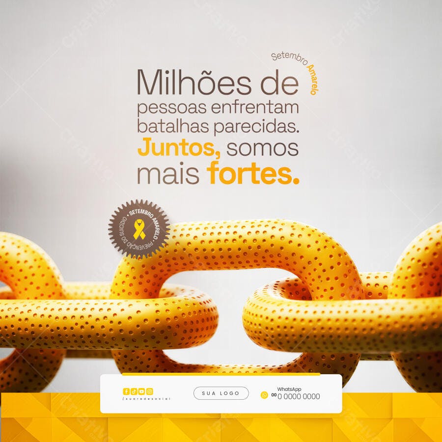 Post Setembro Amarelo PSD Editável