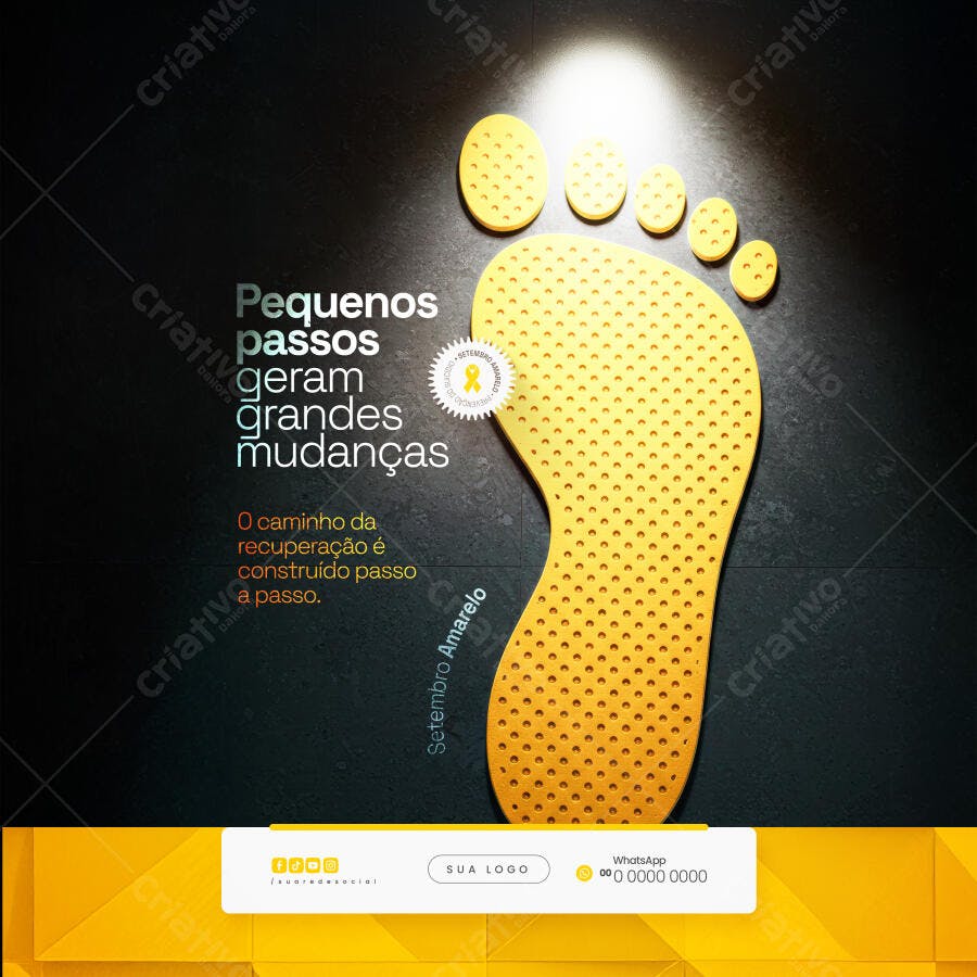 Post Setembro Amarelo PSD Editável