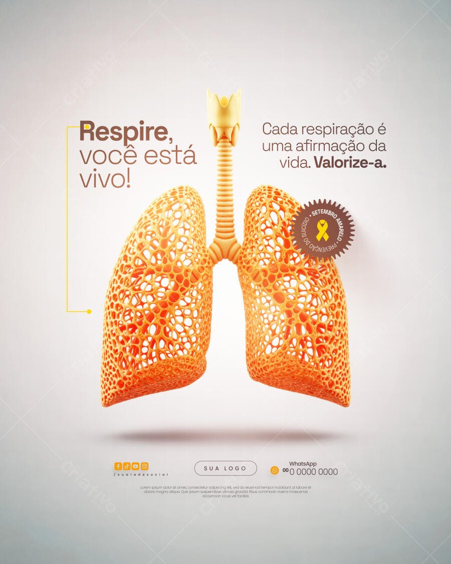 Flyer Setembro Amarelo PSD Editável