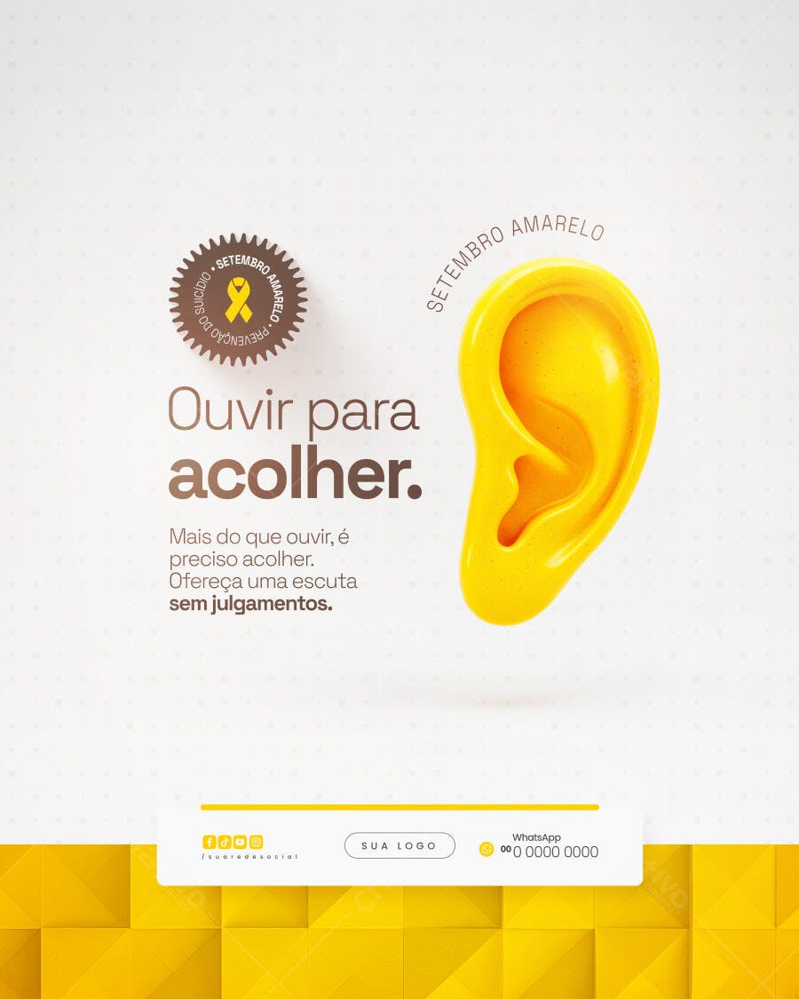 Post Setembro Amarelo PSD Editável