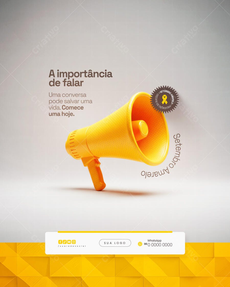 Flyer Setembro Amarelo PSD Editável