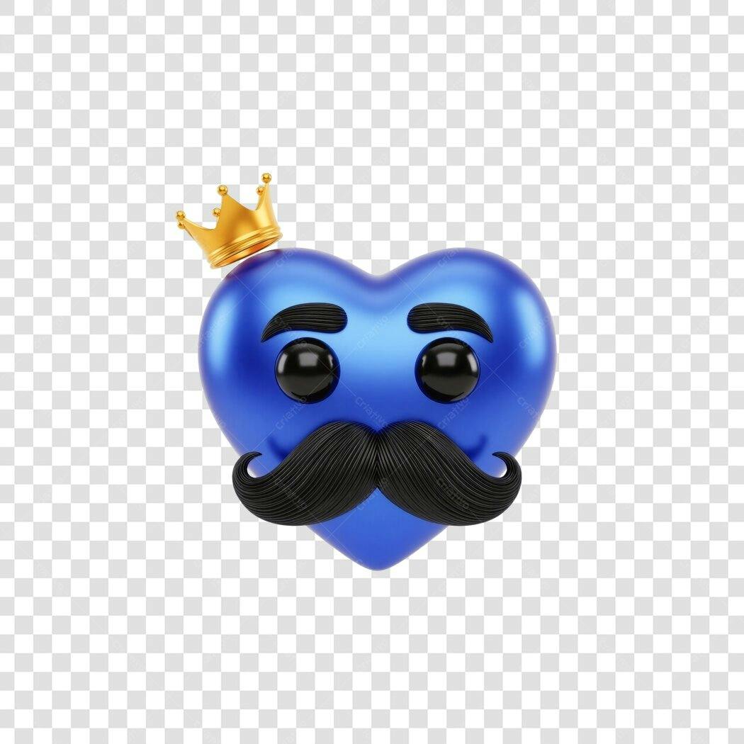Emoji Coração Rei PNG com fundo transparente