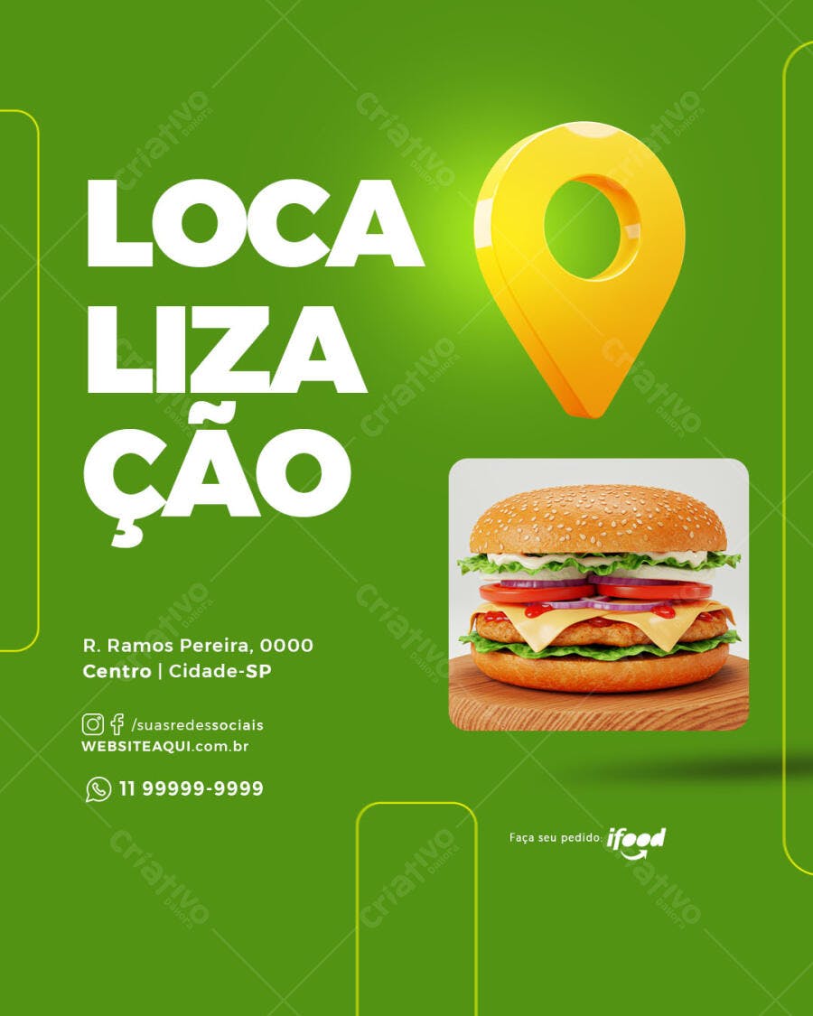 Flyer para Lançamento de Hamburgueria PSD Editável