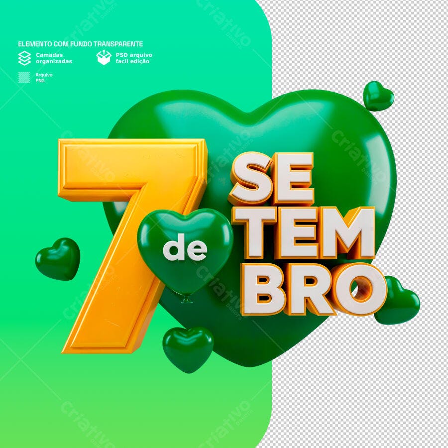 Arte 7 de Setembro PSD Editável