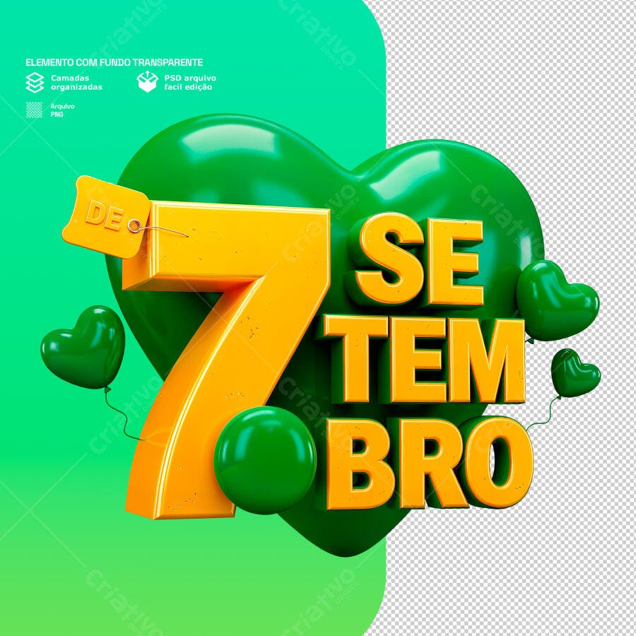 Arte 7 de Setembro PSD Editável