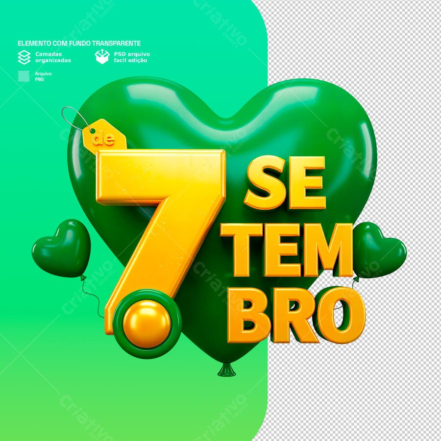 Arte 7 de Setembro PSD Editável