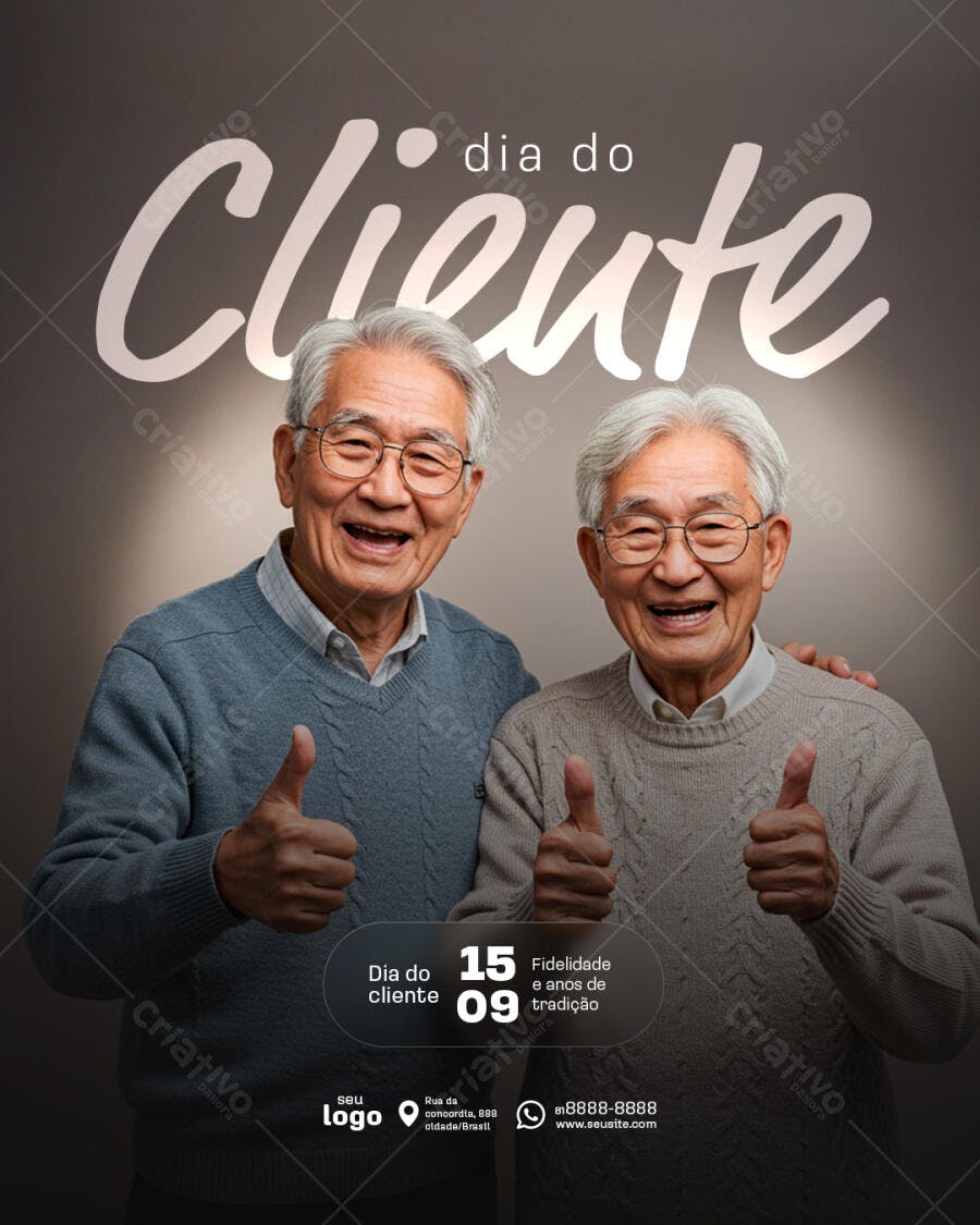 Flyer Dia do Cliente PSD Editável