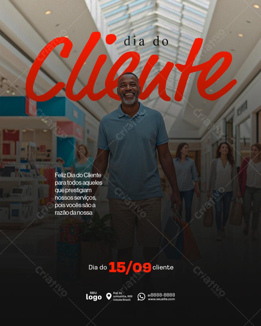 Flyer Dia do Cliente 15/09 PSD Editável