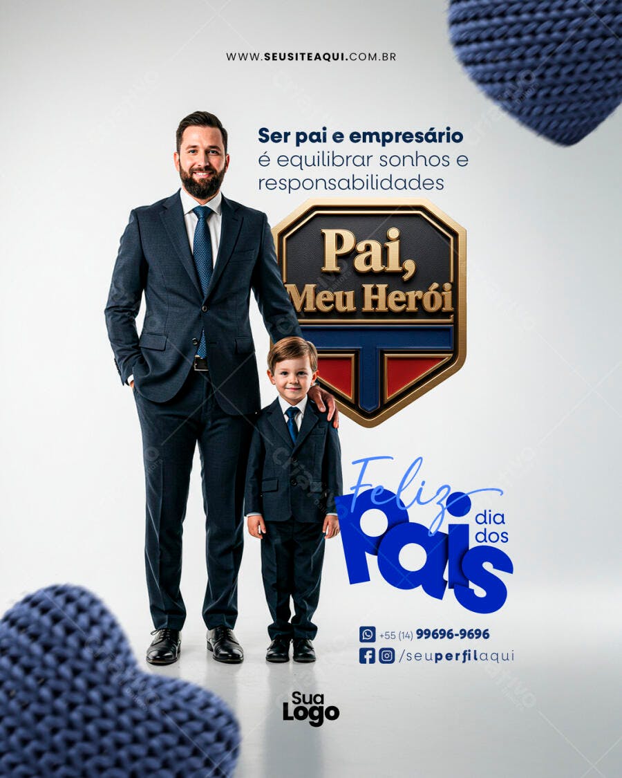 Postagem Dia dos Pais PSD Editável