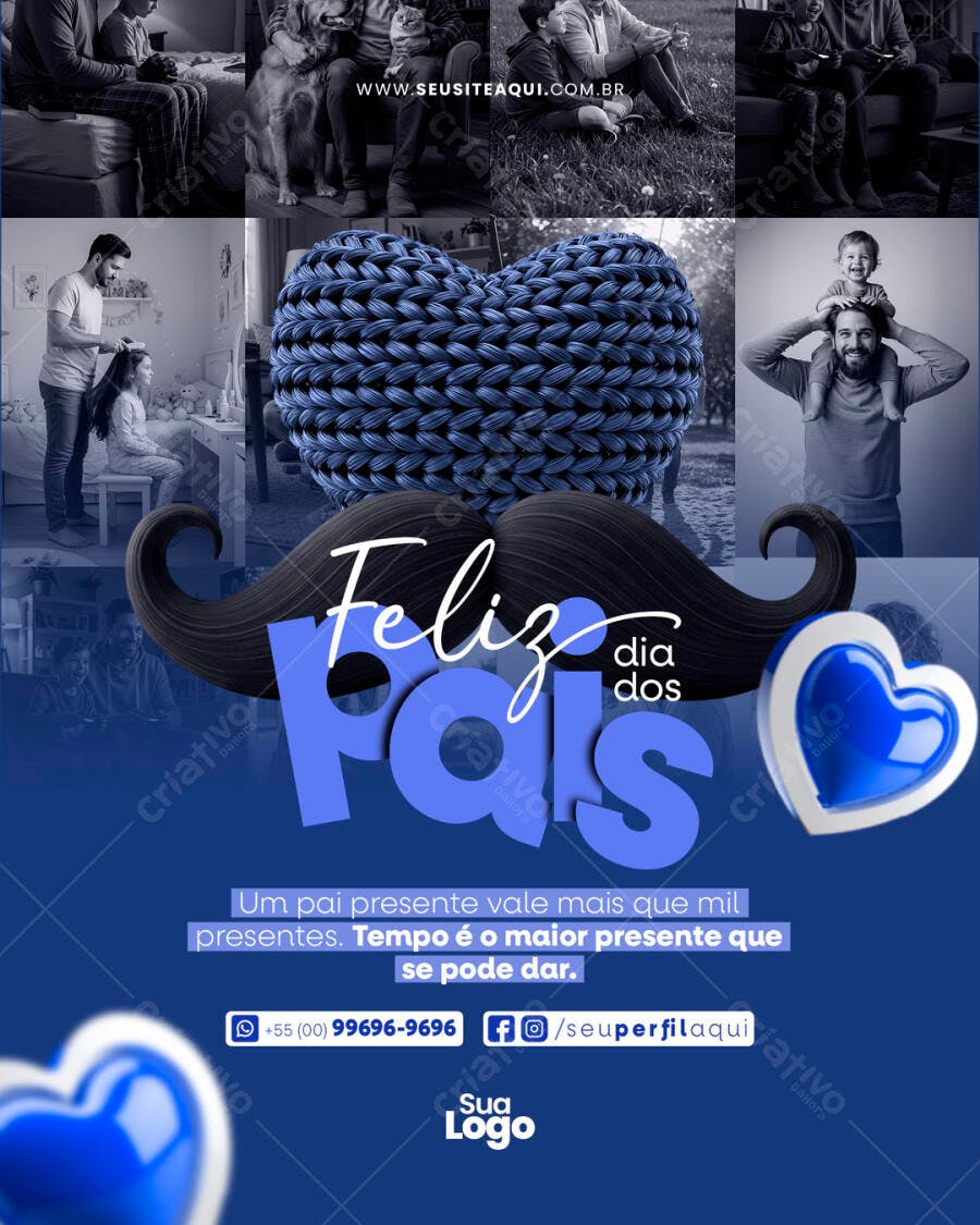 Flyer Dia dos Pais PSD Editável