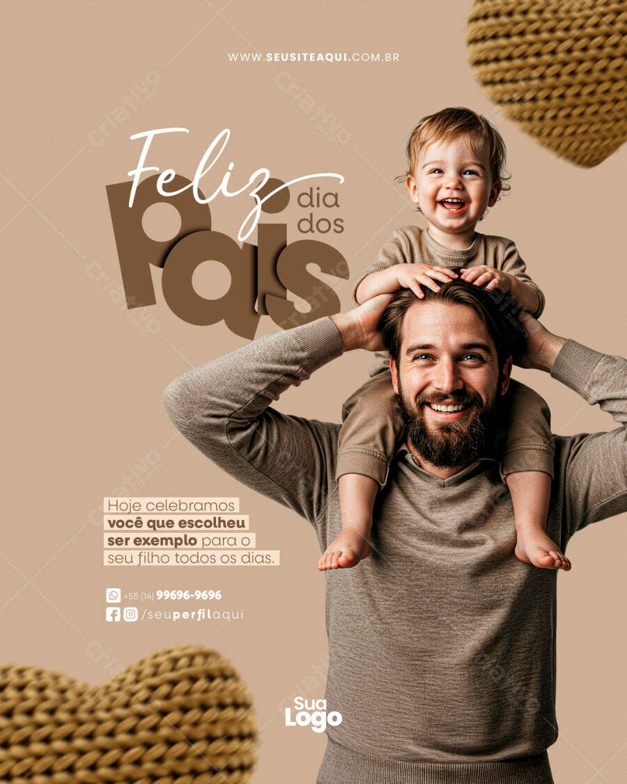 Flyer Dia dos Pais PSD Editável