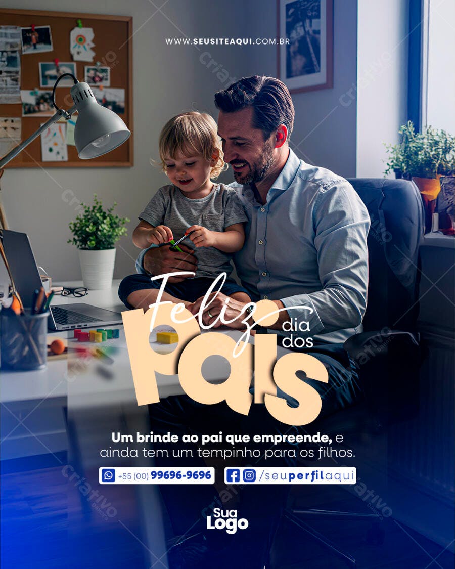 Flyer Dia dos Pais PSD Editável