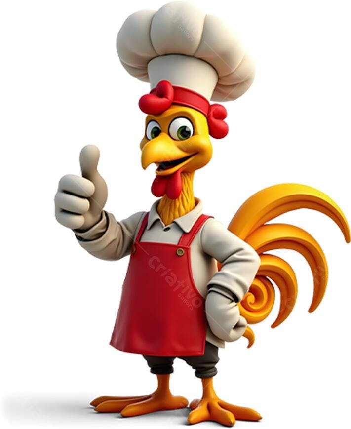 Logo Galinha Chef PNG com fundo transparente