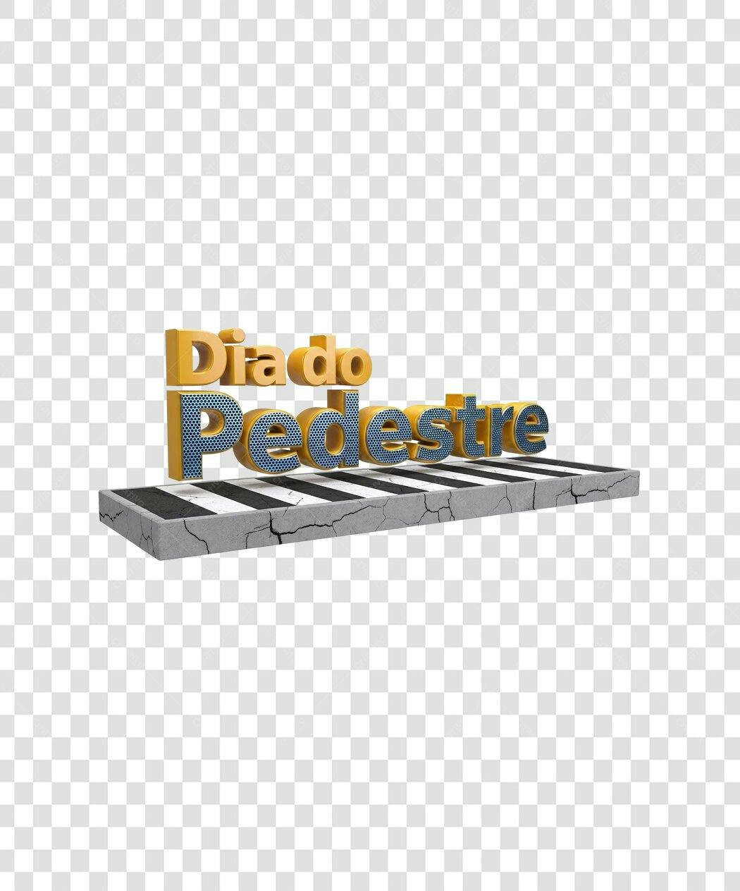 Banner Dia do Pedestre PNG com fundo transparente