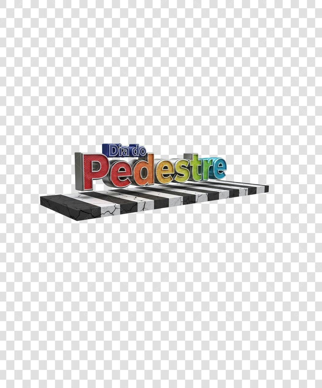 Banner Dia do Pedestre PNG com fundo transparente