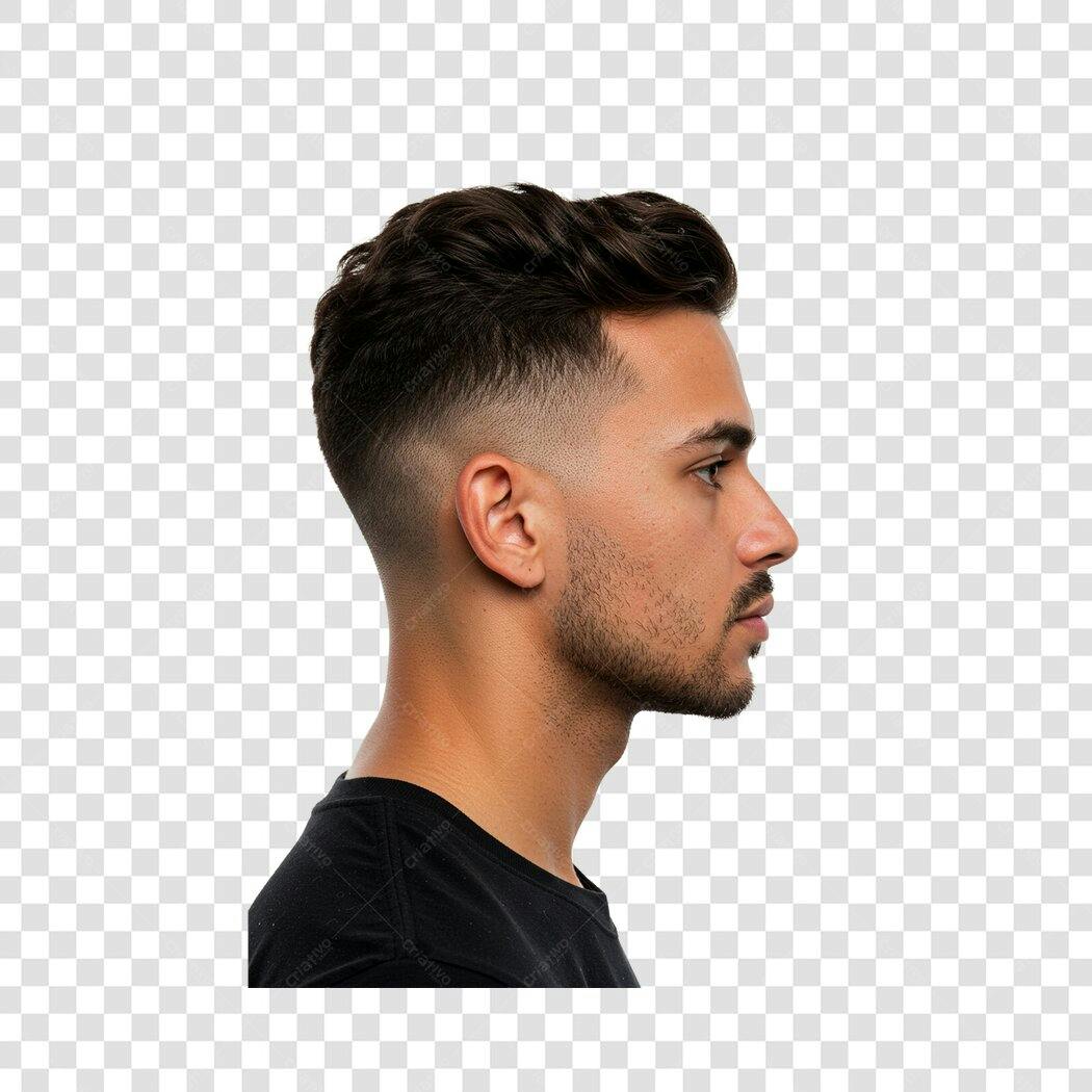 Imagem PNG perfil homem fundo transparente
