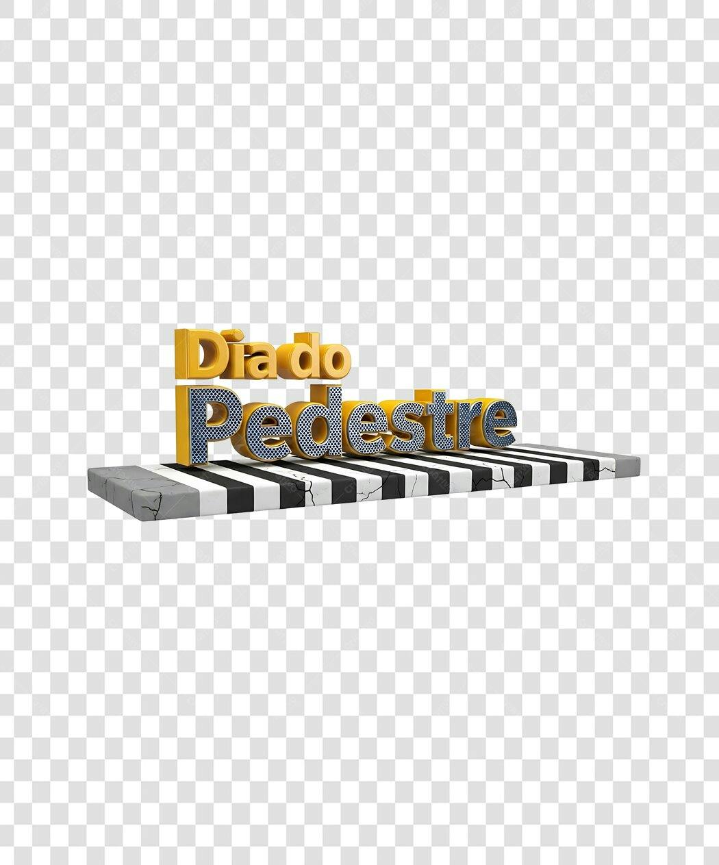 Banner Dia do Pedestre PNG com fundo transparente