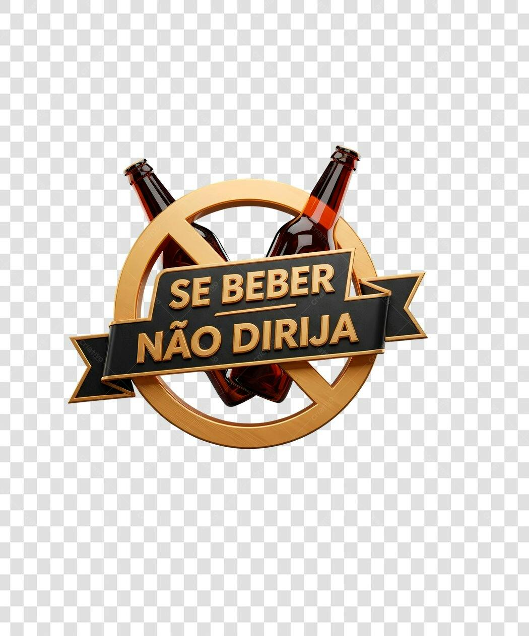 Banner campanha Se Beber Não Dirija PNG com fundo transparente