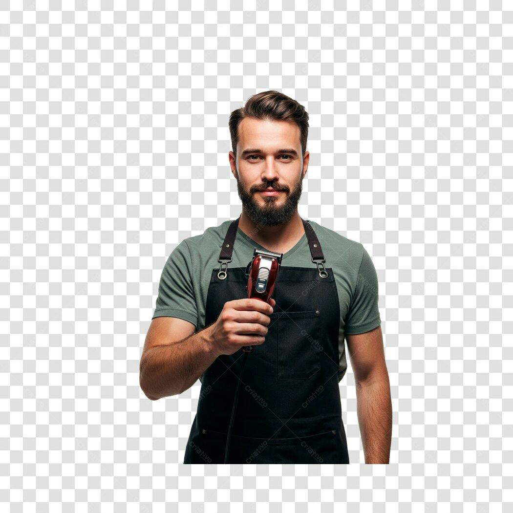 Imagem PNG Barbeiro com Máquina com fundo transparente