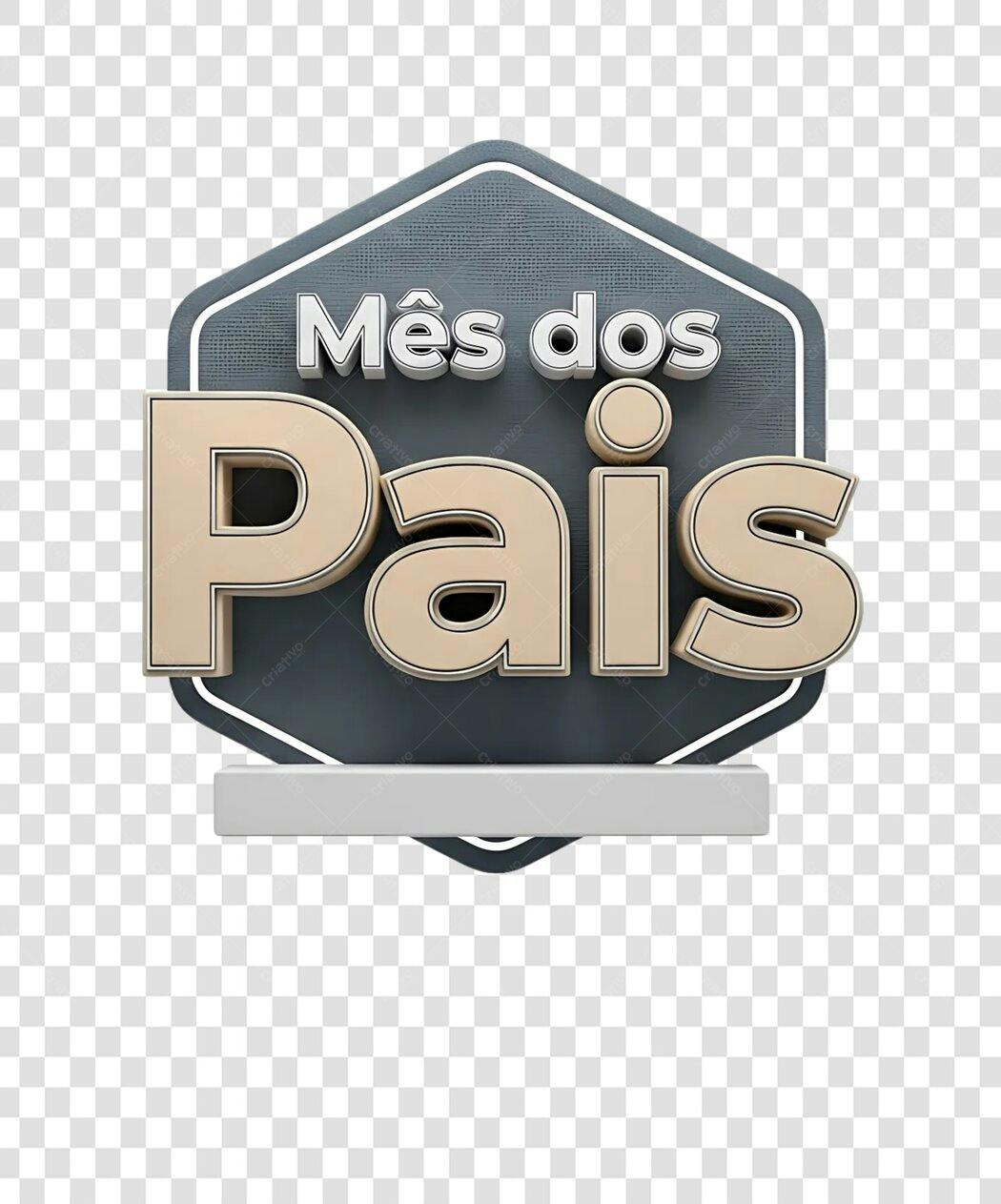 Banner Mês dos Pais PNG com fundo transparente