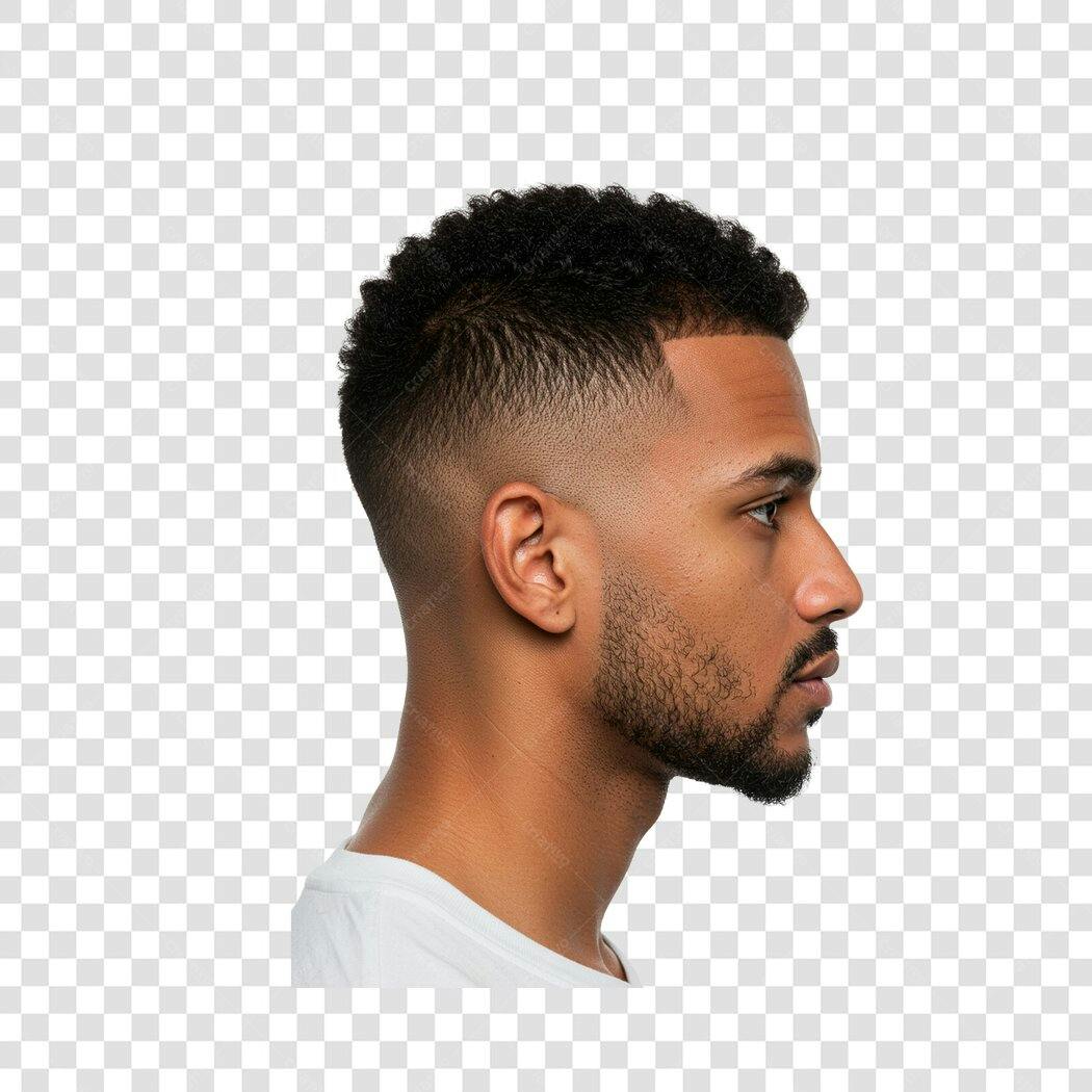 PNG Perfil Homem Negro para Avatar com fundo transparente