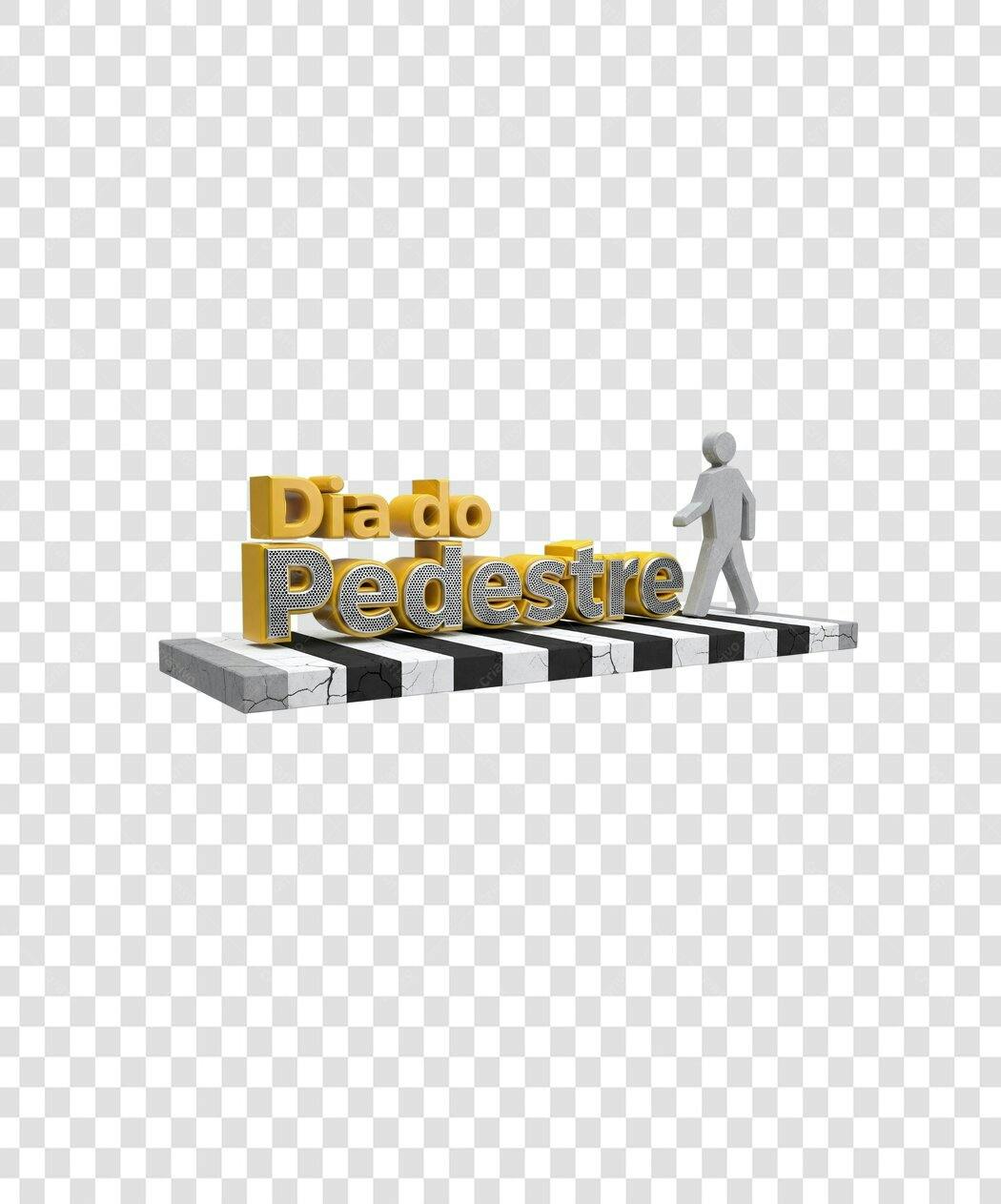 Banner Dia do Pedestre PNG com fundo transparente
