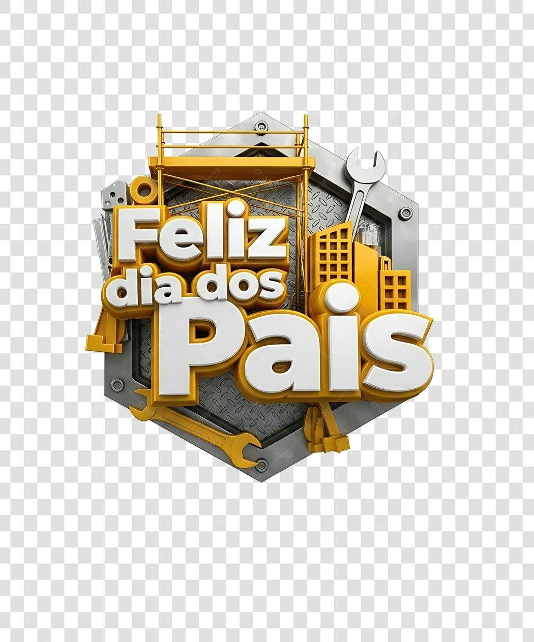 Banner Dia dos Pais PNG com fundo transparente