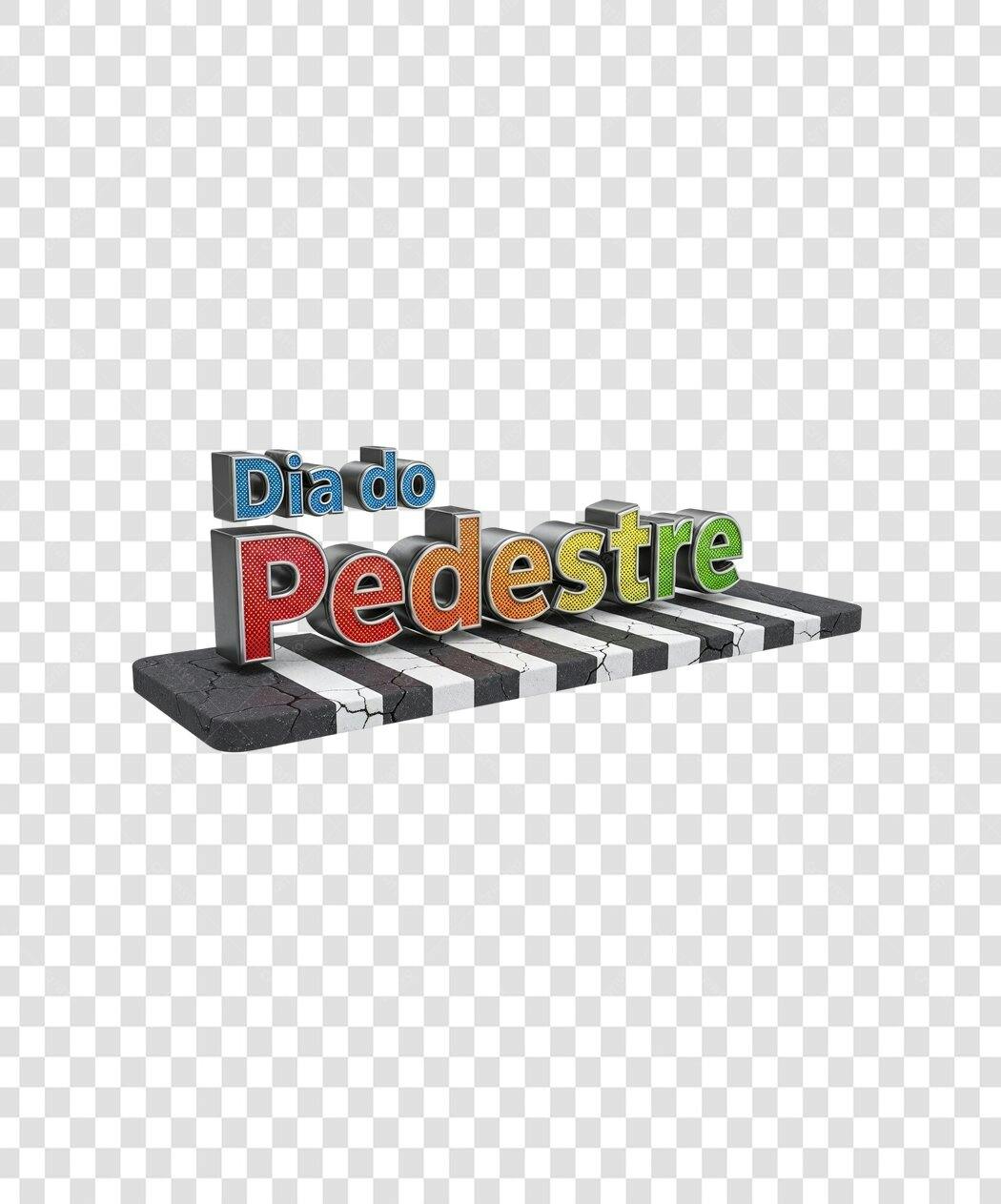 Banner Dia do Pedestre PNG com fundo transparente