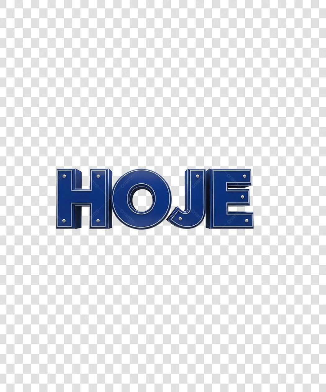 Banner palavra HOJE PNG com fundo transparente