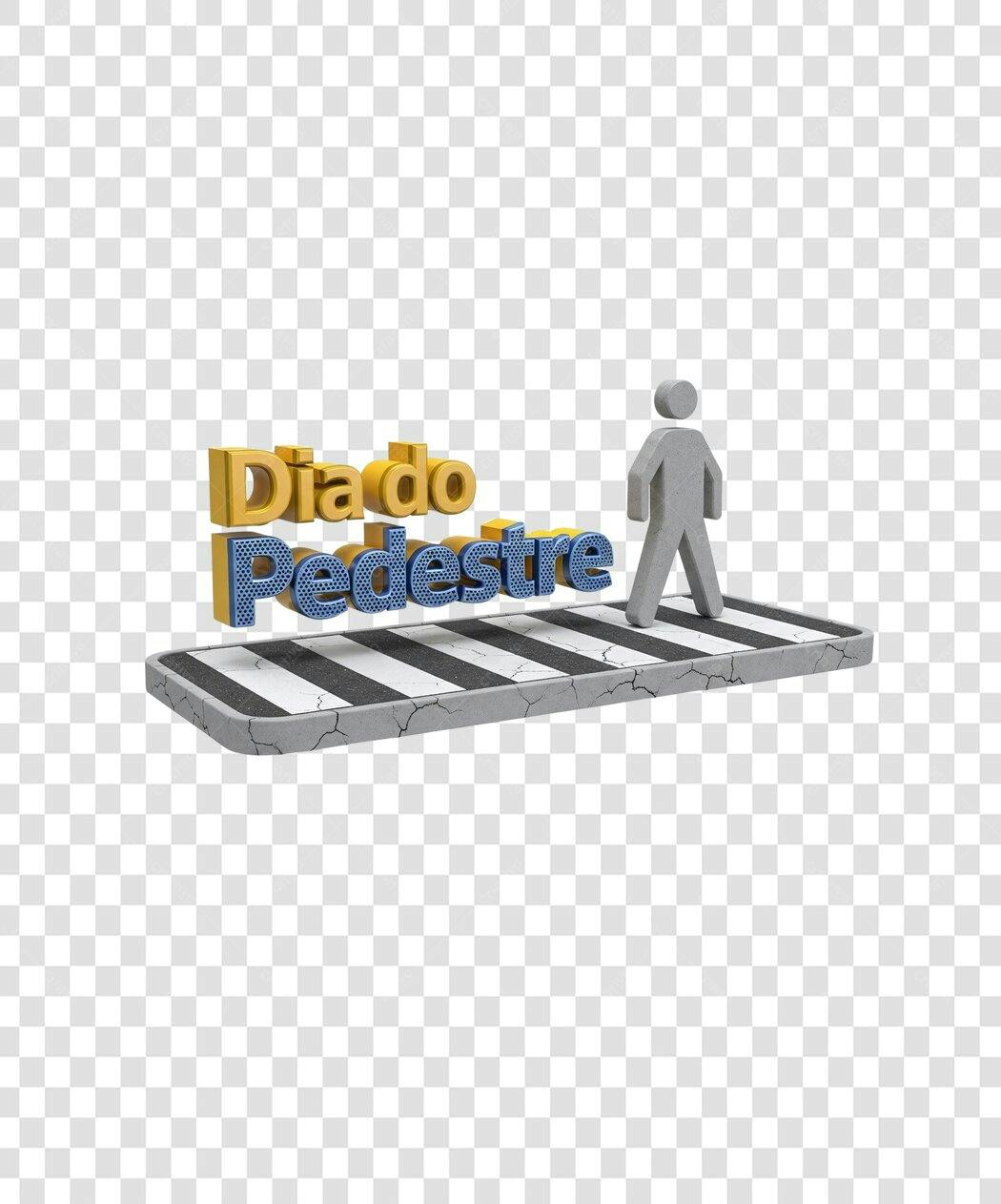 Banner Dia do Pedestre PNG com fundo transparente