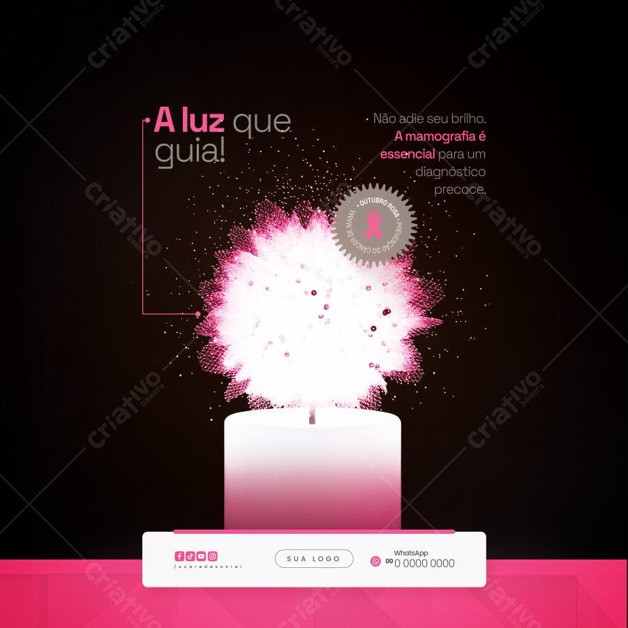 Postagem Outubro Rosa PSD Editável