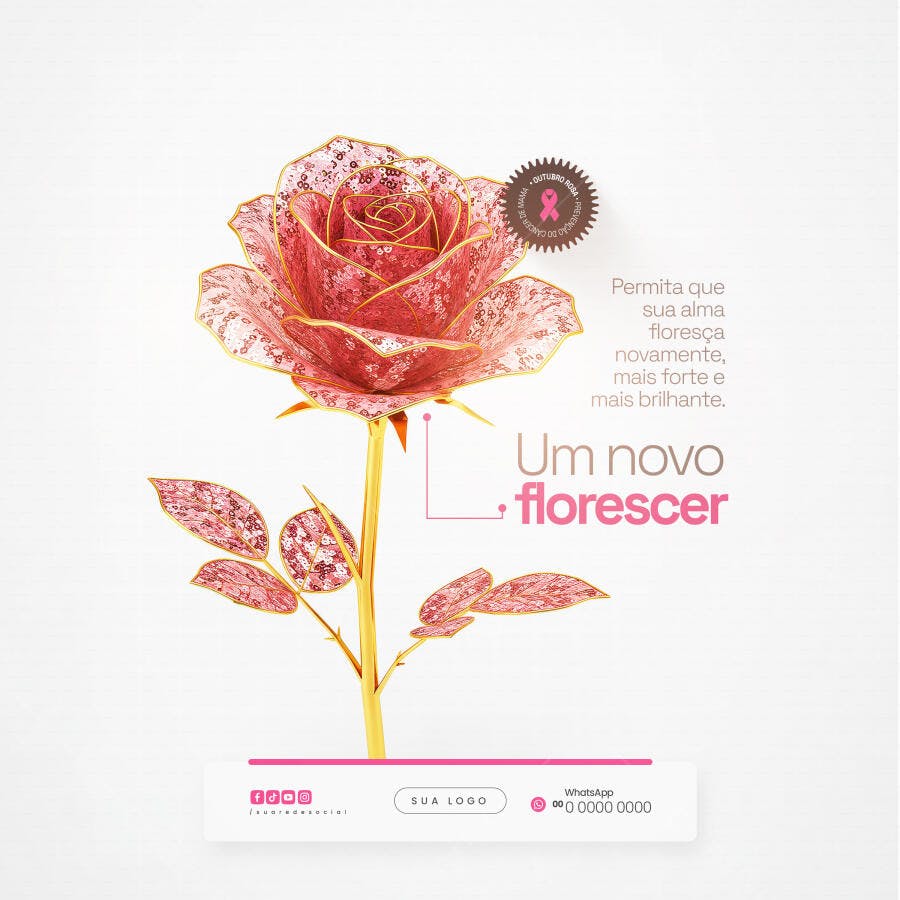 Postagem Outubro Rosa PSD Editável