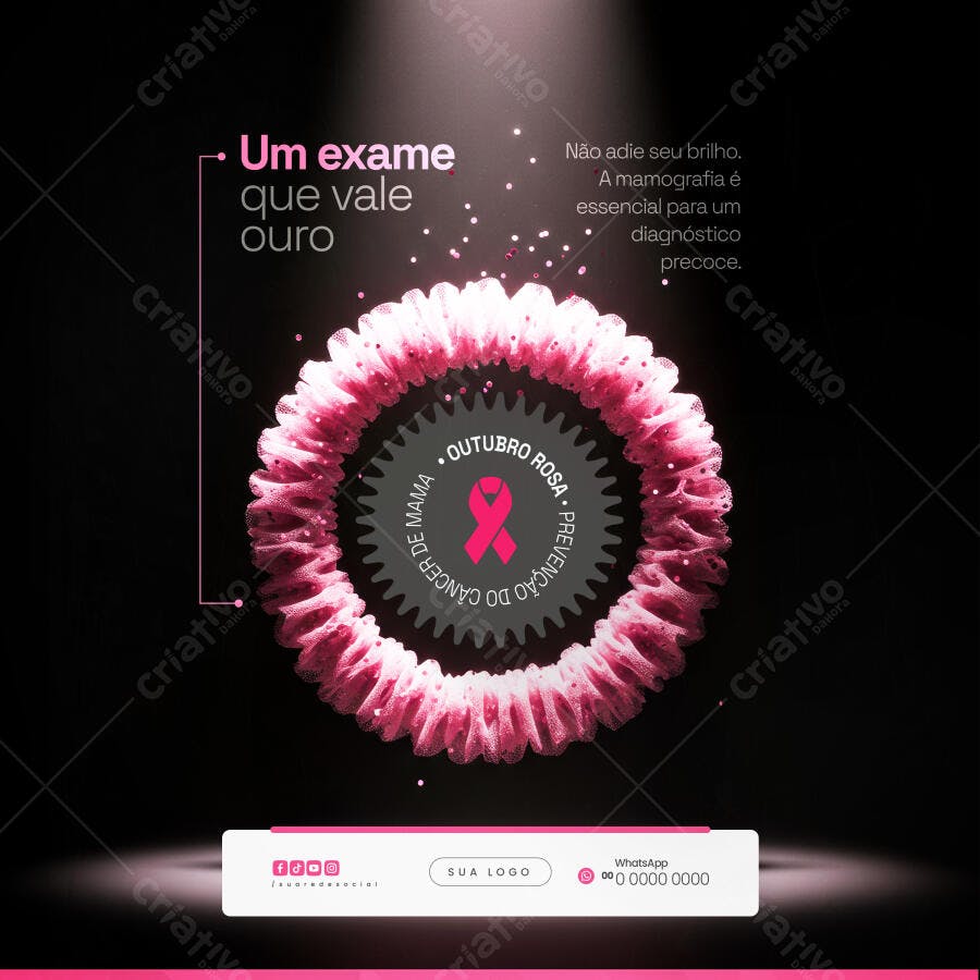 Postagem Outubro Rosa PSD Editável