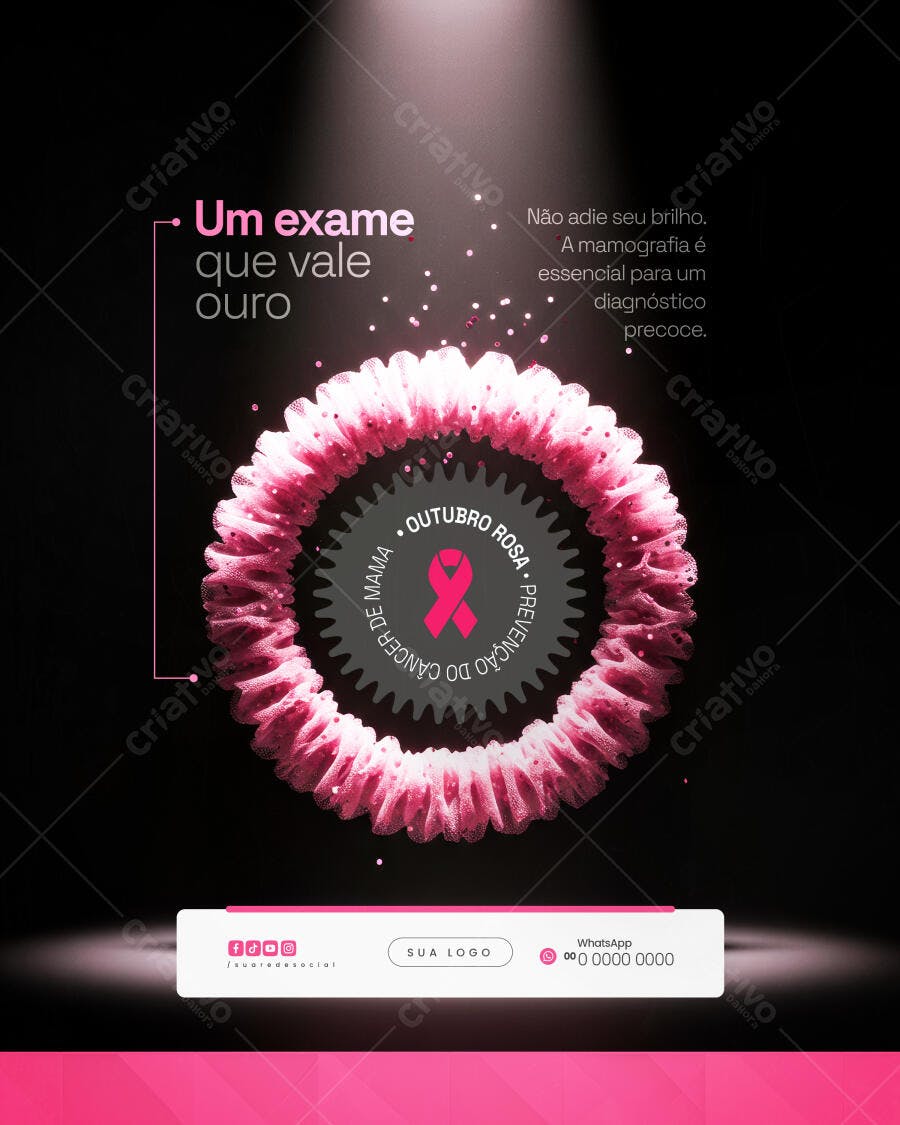 Postagem Outubro Rosa PSD Editável