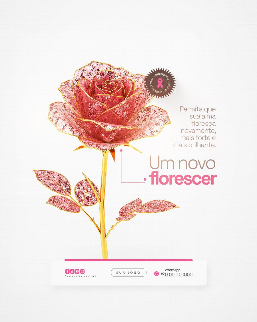 Postagem Outubro Rosa PSD Editável