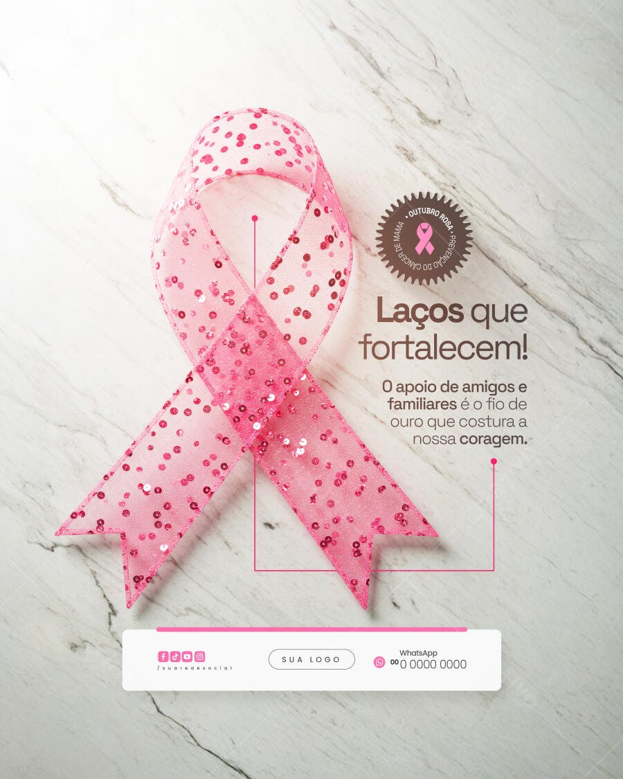 Postagem Outubro Rosa PSD Editável