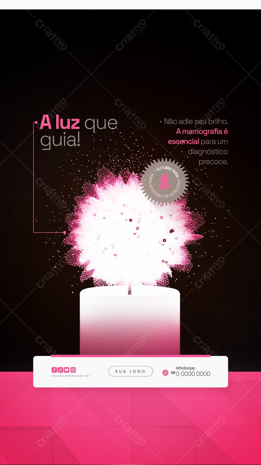 Post para Outubro Rosa PSD Editável