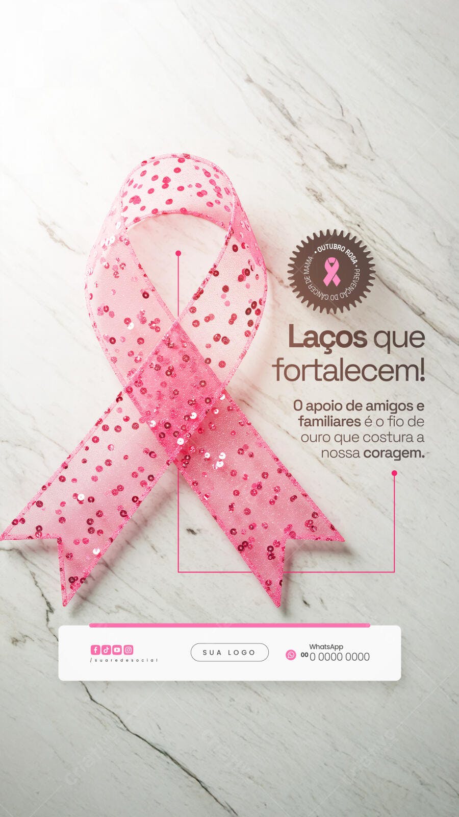 Post para Outubro Rosa PSD Editável