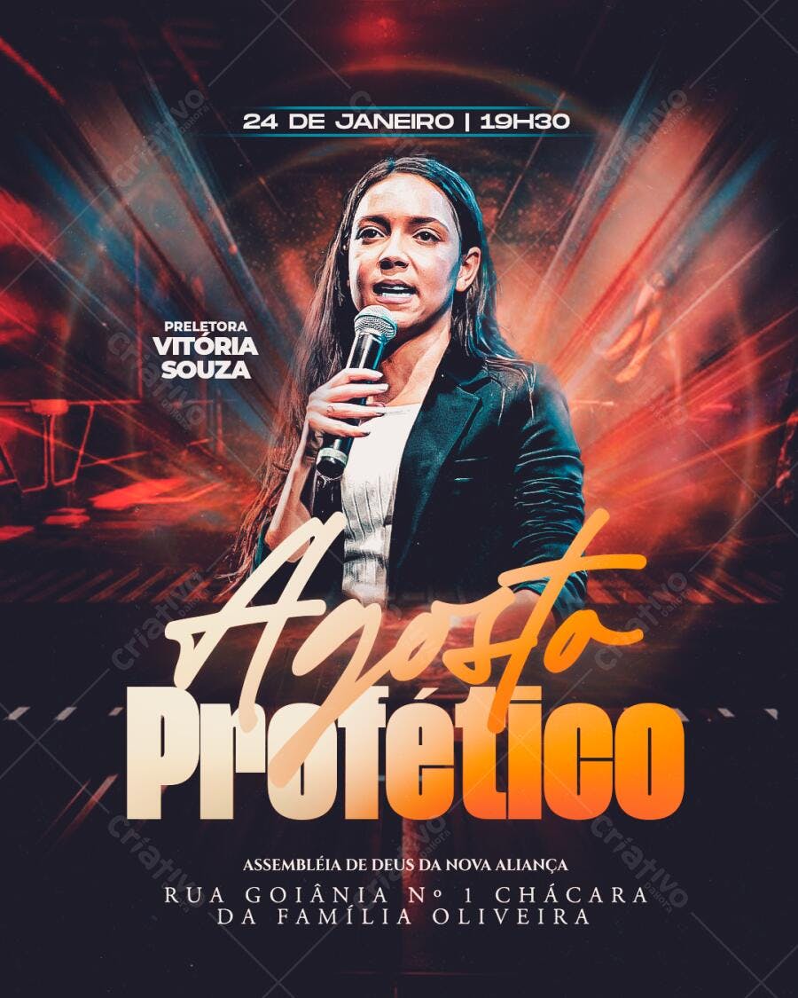 Flyer para Evento Religioso 24 de Janeiro PSD Editável