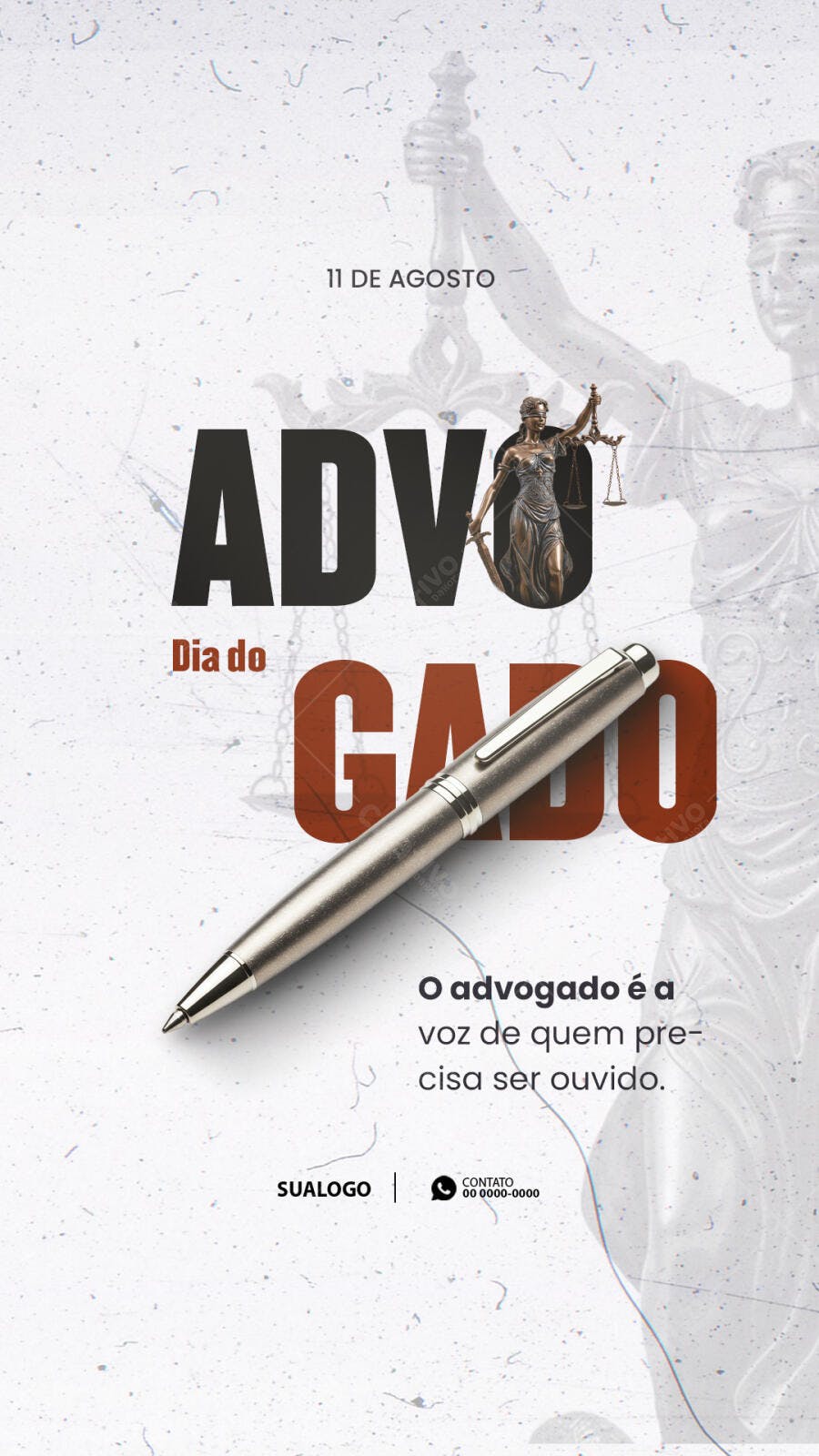 Flyer Dia do Advogado 11 de Agosto PSD Editável